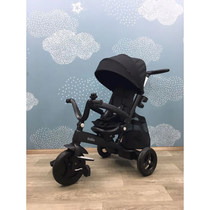 Детский трехколесный велосипед Kisilo А208, черный