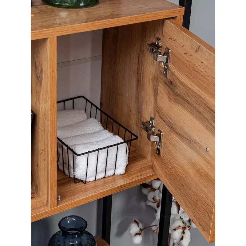 Стеллаж 28x71x153 см, ЛДСП, коричневый