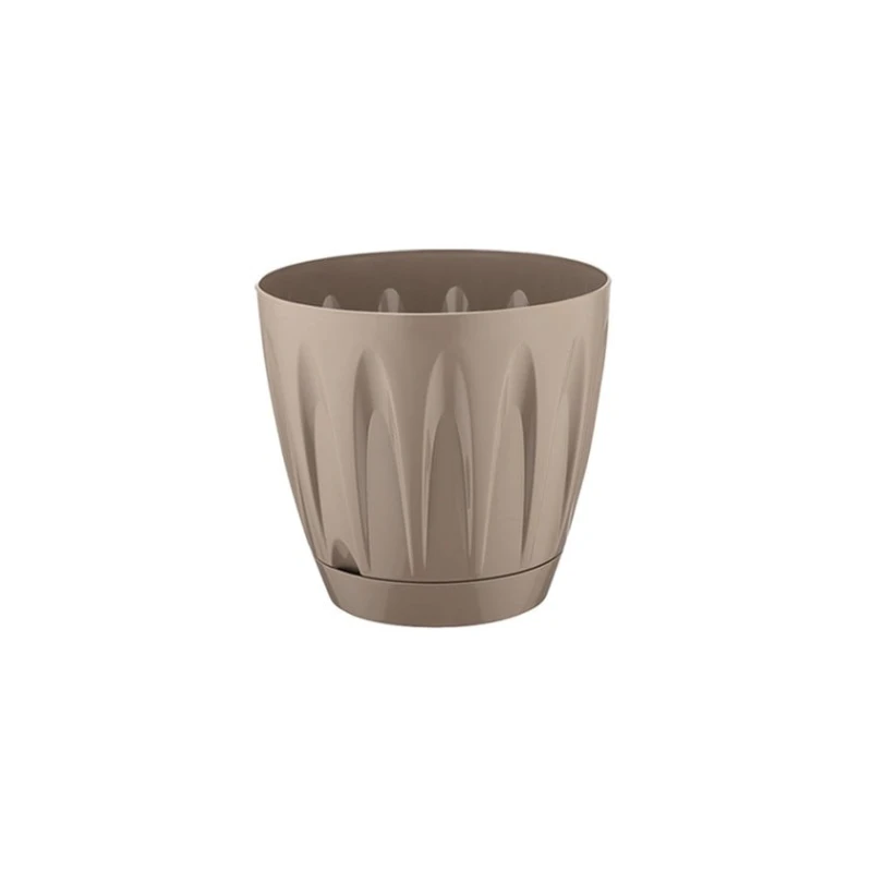 Горшок Serinova Papatya, 3 л, пластик, коричневый Горшок Serinova Papatya, 3 л, пластик, коричневый