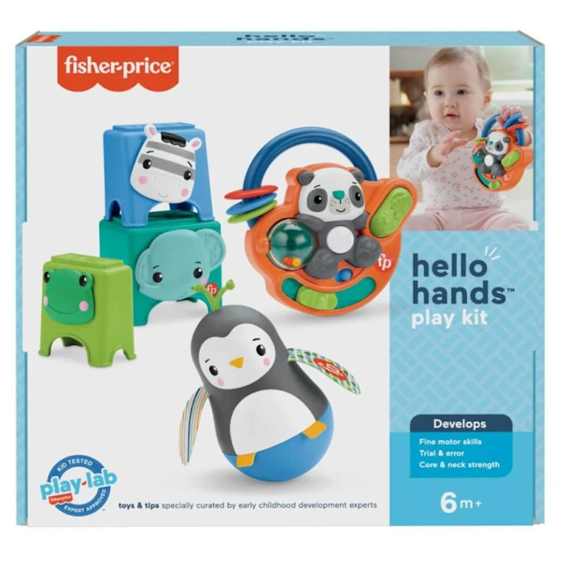 Игровой набор Fisher-Price HFJ93 Веселые руки, 7.62x30.5x30.5 см, от 6 мес, разноцветный