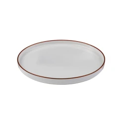 Тарелка ID-Fine Modest Brown Stolt, фарфор, белая/коричневая, 21 см