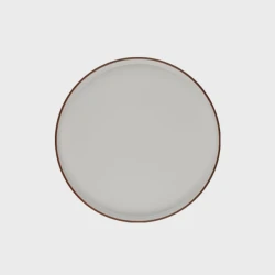 Тарелка ID-Fine Modest Brown Stolt, фарфор, белая/коричневая, 21 см