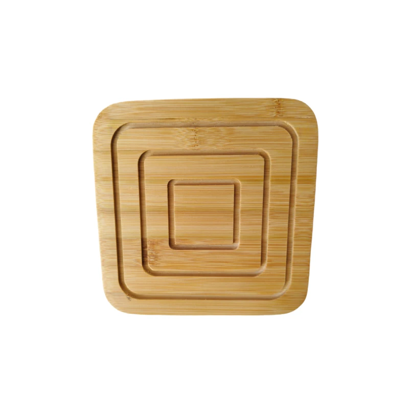 Подставка под горячее K571K-2, 17x17 см, дерево, квадрат, бежевый