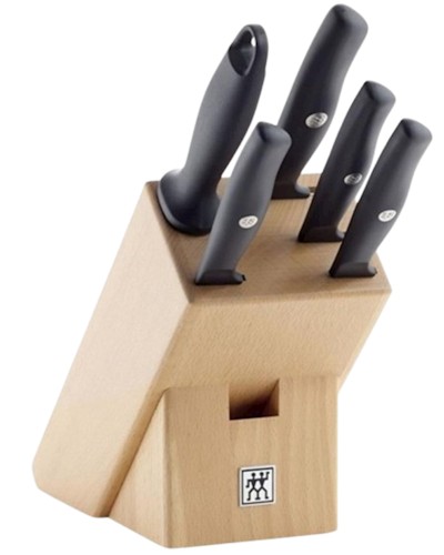 Bıçaq dəsti Zwilling Life 385910010, qara, tiyə 10/16/20 sm, 6 əd