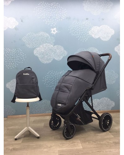 Uşaq arabası Kidilo A120, boz