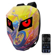 Motosikl çantası LED Eyes with programmable color screen Bike, qara/rəngbərəng