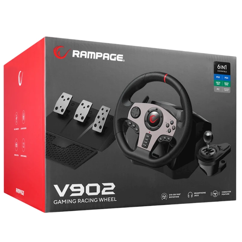 Игровой руль Rampage V902 Steering Wheel Игровой руль Rampage V902 Steering Wheel