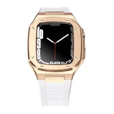 Qayış və çexol SW702 Apple Watch 44/45mm üçün White/Gold