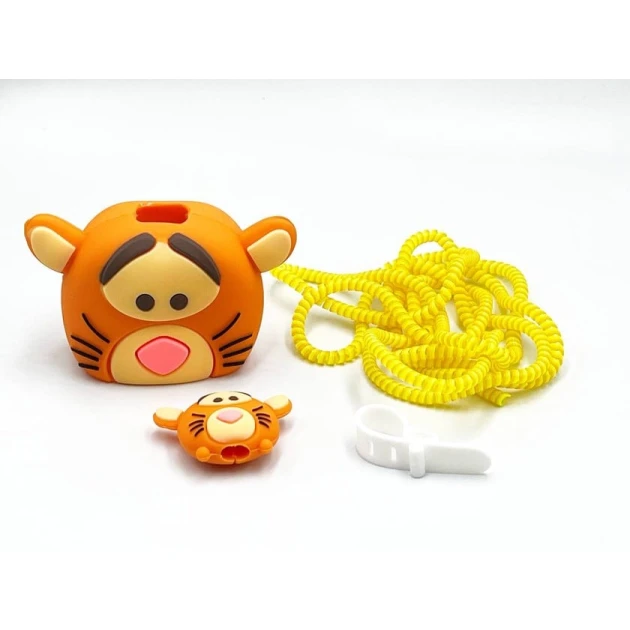 Şarj cihazı üçün çexol Tiger, silikon, narıncı