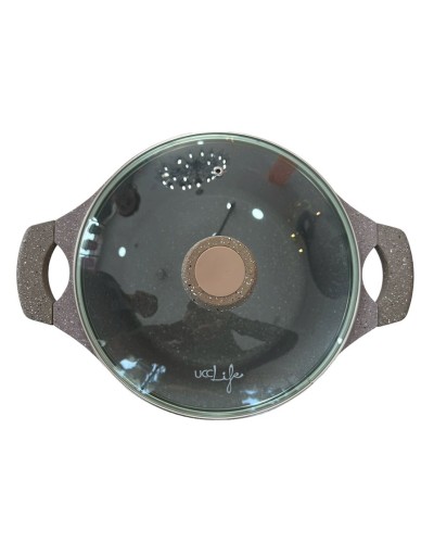 Qazan dəsti Jio ZGH_00097, qranit, qəhvəyi, 10 parça