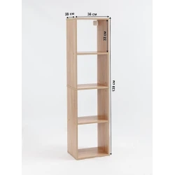 Стеллаж Letta, бежевый, ЛДСП, 36x139x28 см Стеллаж Letta, бежевый, ЛДСП, 36x139x28 см