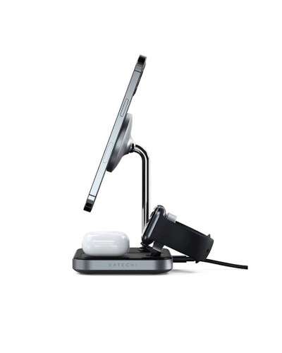 Simsiz yükləmə cihazı Satechi 3-ü 1-də Magnetic Wireless Charging Stand (ST-WMCS3M)