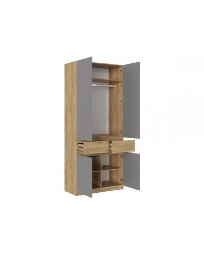 Şkaf Art Mebel Art-60-30, bej/boz, laminat, 210х60х50 sm