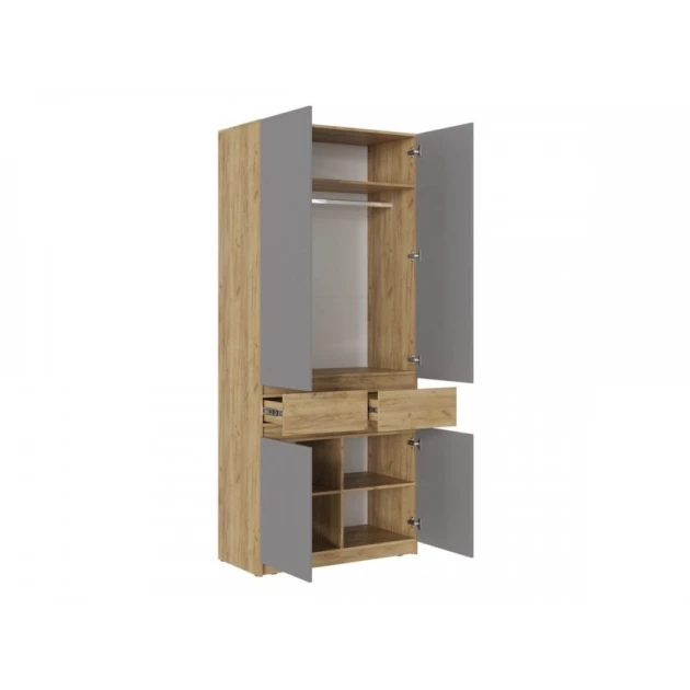 Шкаф Art Mebel Art-60-30, бежевый/серый, ламинат, 210х60х50 см Шкаф Art Mebel Art-60-30, бежевый/серый, ламинат, 210х60х50 см