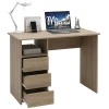 Компьютерный стол Marina 3563_M25Stol3PlokiOtkritiySon, ЛДСП, 75x52x104 см, коричневый Компьютерный стол Marina 3563_M25Stol3PlokiOtkritiySon, ЛДСП, 75x52x104 см, коричневый