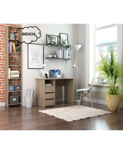 Kompüter masası Marina 3563_M25Stol3PlokiOtkritiySon, LDSP, 75x52x104 sm, qəhvəyi