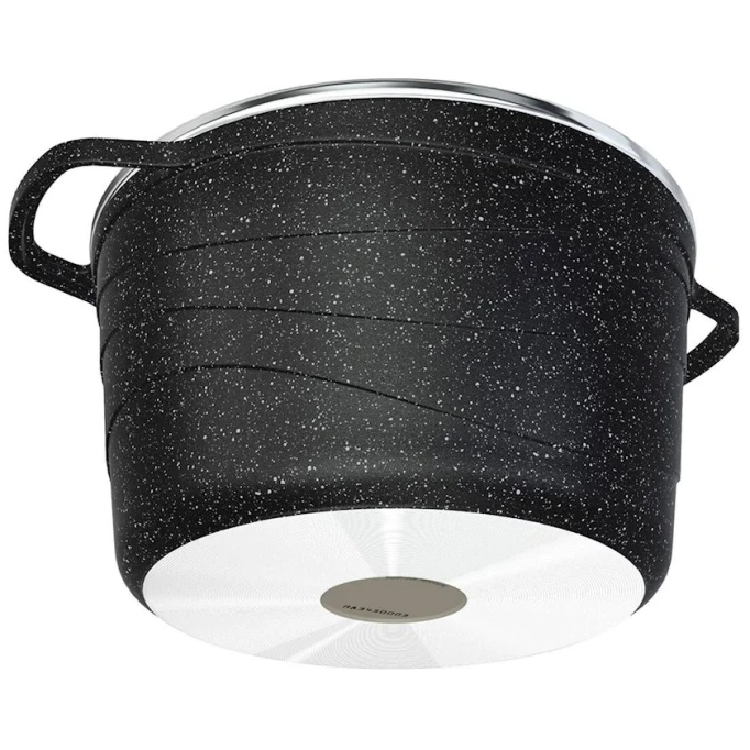 Qazan Neva Granite, 3 l, alüminium, qara Qazan Neva Granite, 3 l, alüminium, qara