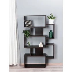 Стеллаж Letta ЛДСП, черный, 160x25x80 см Стеллаж Letta ЛДСП, черный, 160x25x80 см