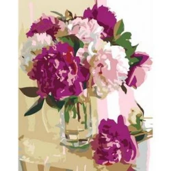 Акриловая живопись по номерам Rosa Start Розовые пионы, 35х45см