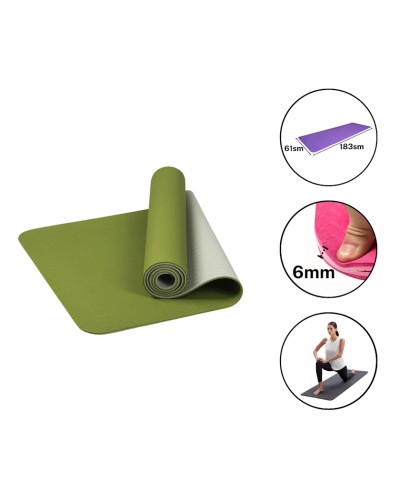 Yoqa üçün xalça Eco Friend 2226/2, 6 mm, yaşıl