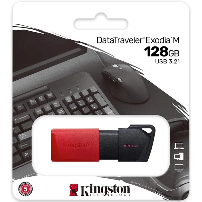Флешка Kingston DataTraveller 128GB USB 3.2 Gen1 DT Exodia Black Red (DTXM/128GB) Флешка Kingston DataTraveller 128GB USB 3.2 Gen1 DT Exodia Black Red (DTXM/128GB)