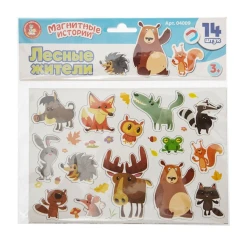 Набор магнитов Десятое Королевство Магнитные истории Лесные жители, с 3 лет, 14 шт, картон, разноцветный