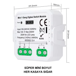 Умное реле Novato Tuya Mini ZigBee с одним выходом - ZRM-01