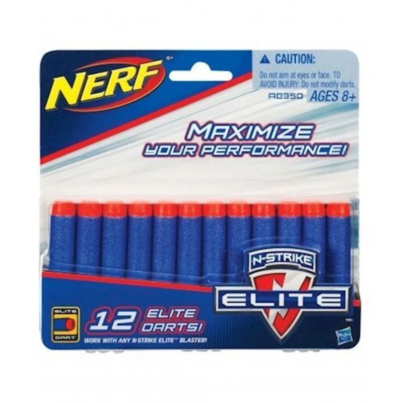 Набор стрел для бластера Hasbro Nerf N-Strike Elite Refill Pack, синий, резина, 8+ лет, 12 шт, 2.9х18х15.2 см