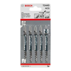 Набор полотен для лобзика Bosch T244D, 5 шт Набор полотен для лобзика Bosch T244D, 5 шт