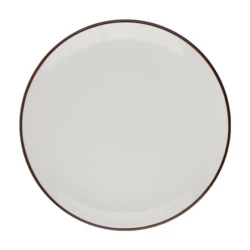 Тарелка ID-Fine Modest Brown Lona, фарфор, белая/коричневая, 19 см