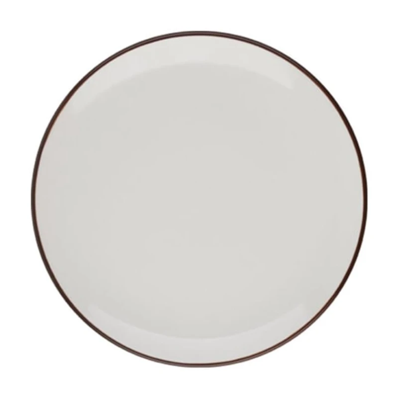 Тарелка ID-Fine Modest Brown Lona, фарфор, белая/коричневая, 19 см