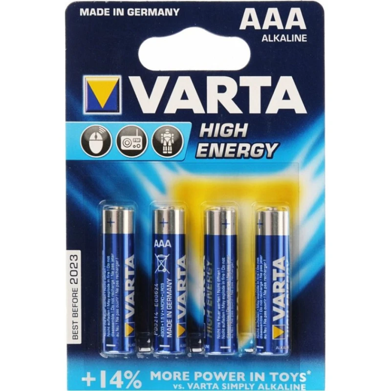 Batareya Varta High Energy, AAA 1.5 V, 4 əd Batareya Varta High Energy, AAA 1.5 V, 4 əd