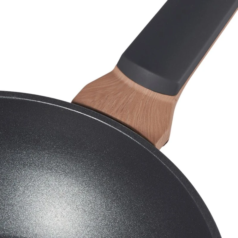 Сковорода-вок Werner Vertical 51916, 24 см, алюминий/бакелит, с крышкой, черный/коричневый