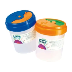 Su üçün stəkan Milan, plastik, qapaqlı, 1 əd