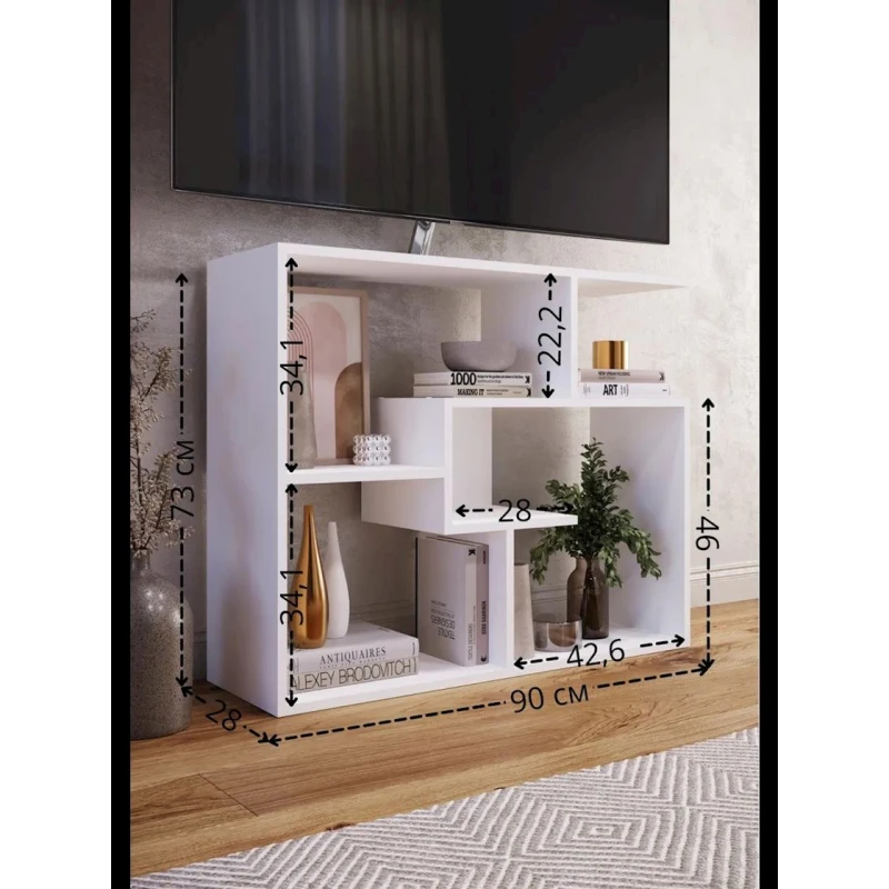 TV üçün tumba 3563_LETNEWTumHomeWh, LDSP, ağ, 73x28x90 sm TV üçün tumba 3563_LETNEWTumHomeWh, LDSP, ağ, 73x28x90 sm