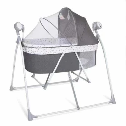 Электрическая люлька-кроватка для новорожденных AZR azr5635, серо-белая Электрическая люлька-кроватка для новорожденных AZR azr5635, серо-белая