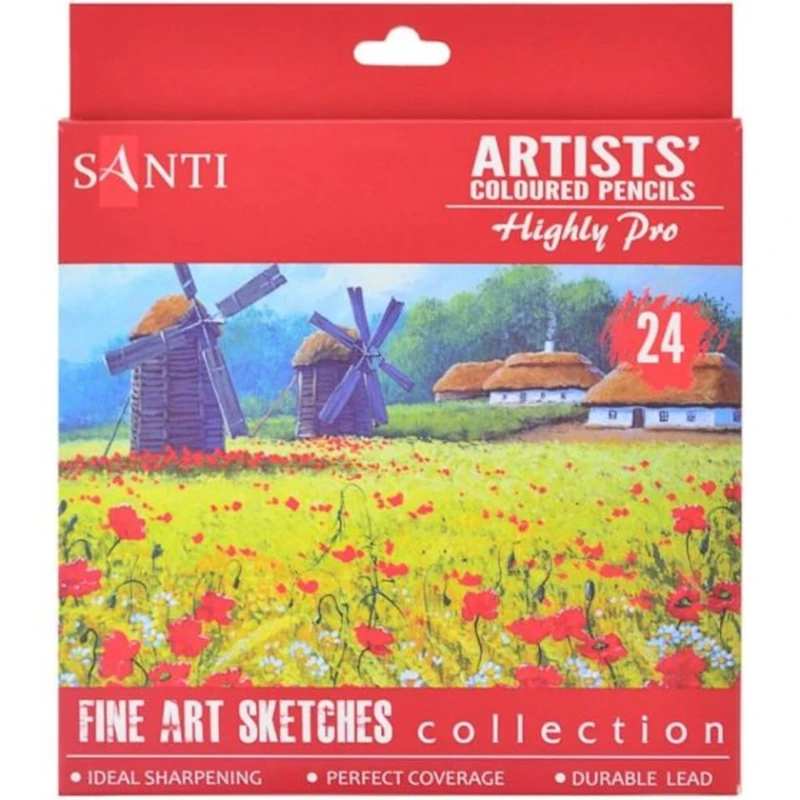 Rəngli karandaş dəsti Santi Highly Pro, 24 əd Rəngli karandaş dəsti Santi Highly Pro, 24 əd
