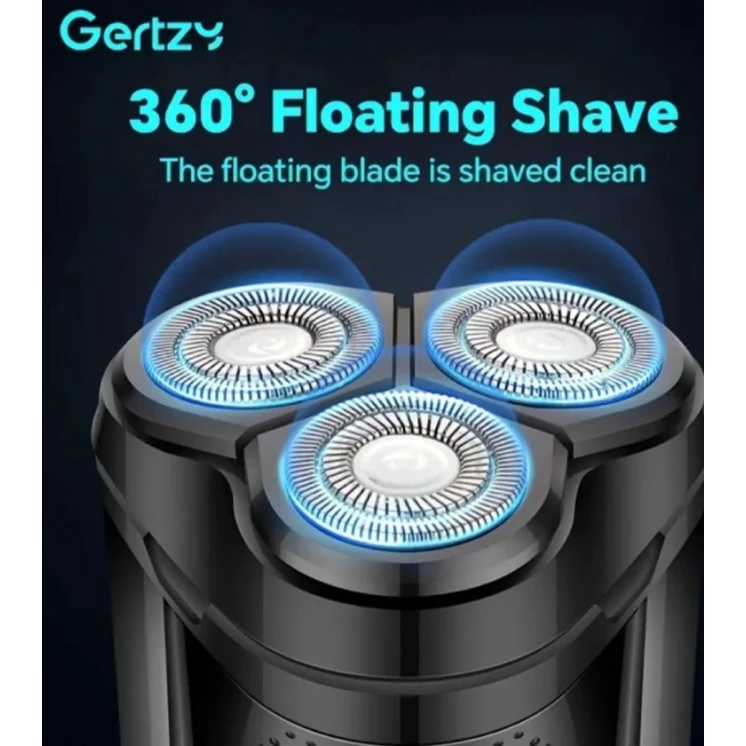 Электробритва аккумуляторна роторная Gertzy MG-716 черная