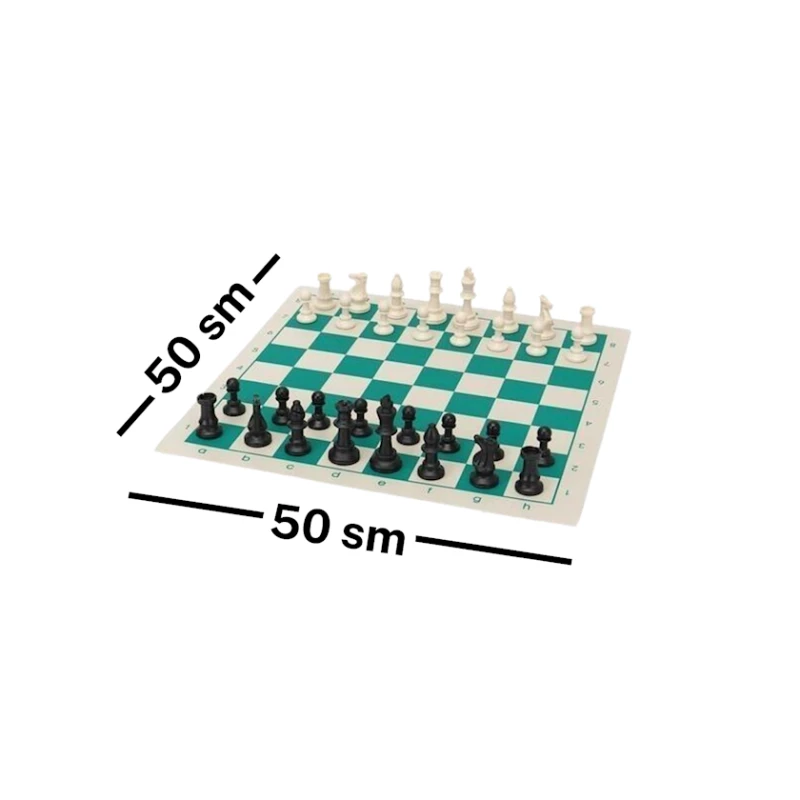 Шахматы 1708/2, пластик/войлок, белые/черные, 50x50 см Шахматы 1708/2, пластик/войлок, белые/черные, 50x50 см