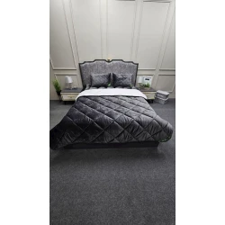 Yorğan Sahara, 195x215 sm, ikinəfərlik, bütün fəsillər, velür, boz