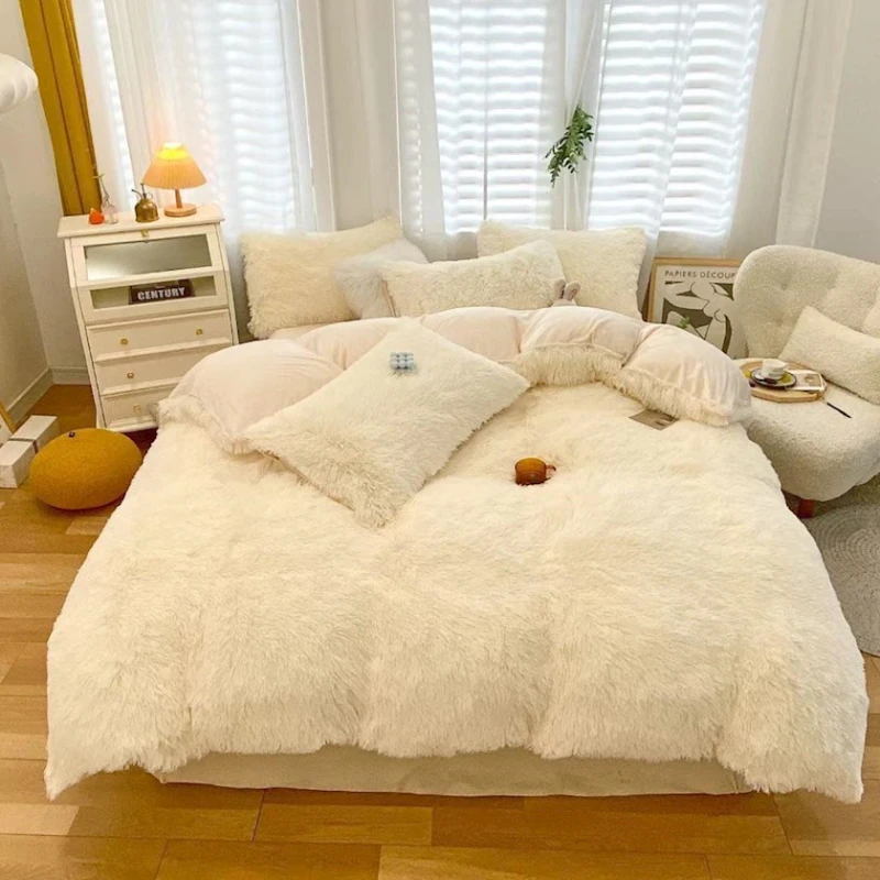 Комплект постельного белья Sahara SHA-00001416, пододеяльник 200x240 см, простыня 220x240 см, наволочка 50х70 см, евро, белый