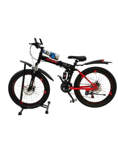 Velosiped Velocruz Velo_rd24, qırmızı/qara, ölçü 24