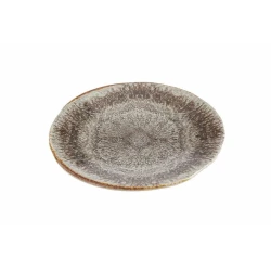 Тарелка Porland Stoneware 04SWA000051, керамогранит, коричневая, 22 см