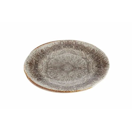 Тарелка Porland Stoneware 04SWA000051, керамогранит, коричневая, 22 см