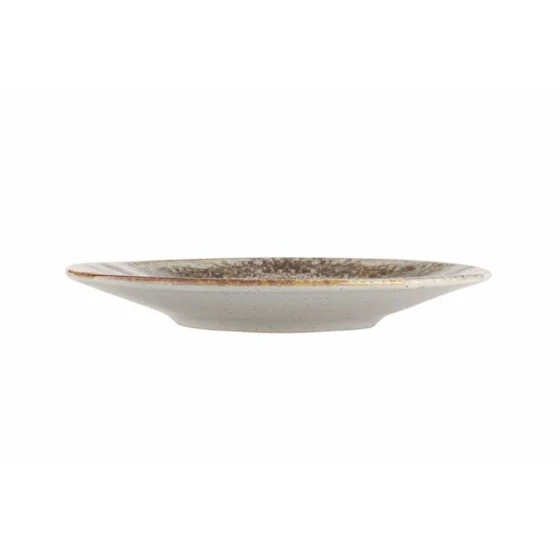 Тарелка Porland Stoneware 04SWA000051, керамогранит, коричневая, 22 см