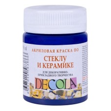 Akril boya şüşə və keramika üçün Decola, Göy tünd, 50 ml