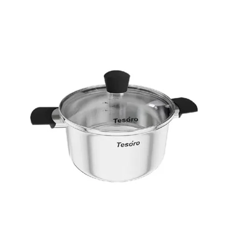 Кастрюля NMP Tesoro Siena, нержавеющая сталь, серебристая, 3.1 л