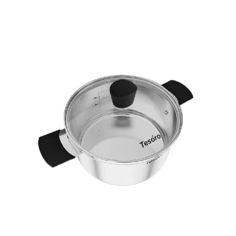 Кастрюля NMP Tesoro Siena, нержавеющая сталь, серебристая, 3.1 л