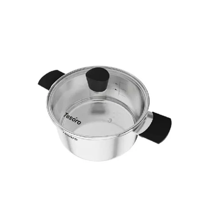 Кастрюля NMP Tesoro Siena, нержавеющая сталь, серебристая, 3.1 л