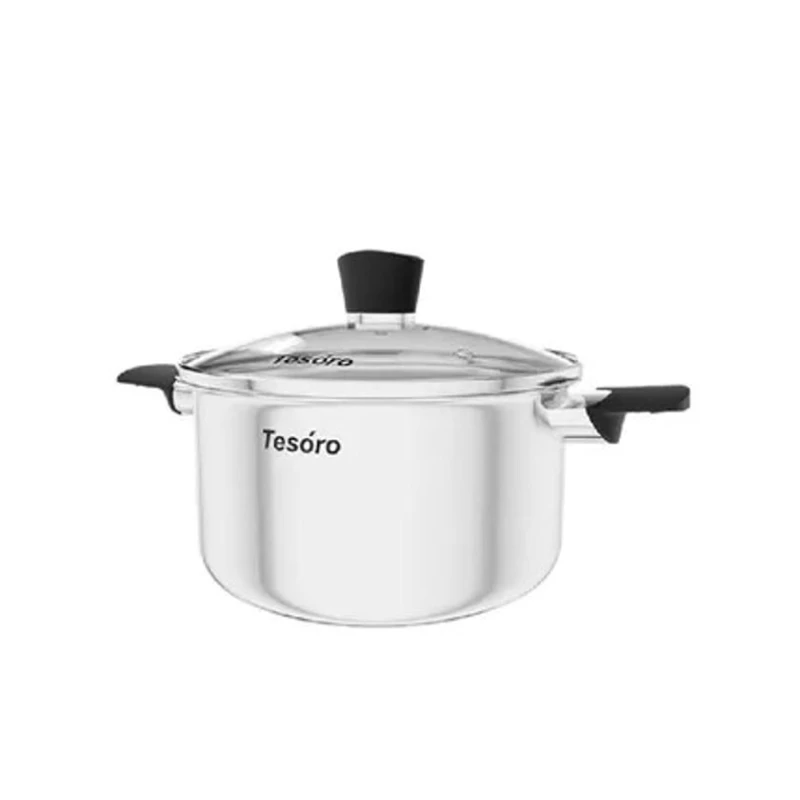 Кастрюля NMP Tesoro Siena, нержавеющая сталь, серебристая, 3.1 л